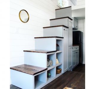 The Sprout from Mustard Seed Tiny Homes - staircase view