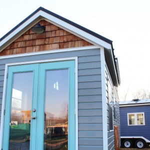 The Sprout from Mustard Seed Tiny Homes - outside entry view