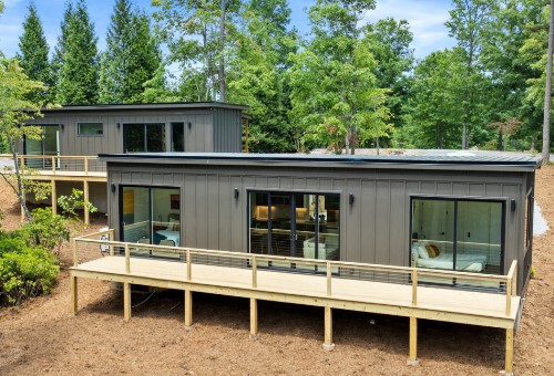 Harvest Modular Tiny Home Installed - Mustard Seed Tiny Homes 2022