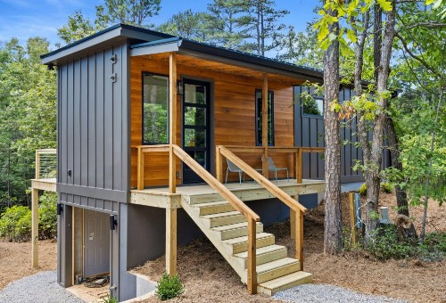 The Nest - Woodstar Modular Tiny Home Installed - Mustard Seed Tiny Homes 2025